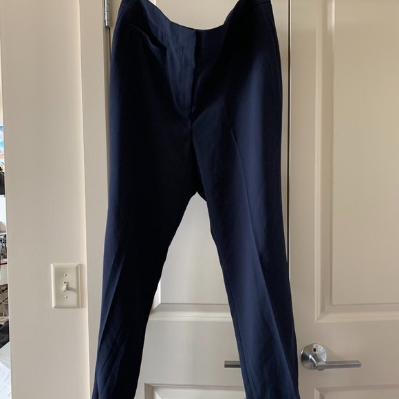 NWT J Crew Navy French Girl Slim Crop Crepe Pant - Picture 2 of 6